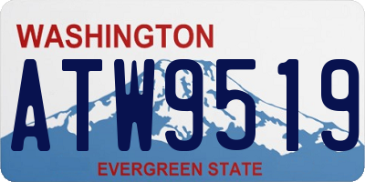 WA license plate ATW9519