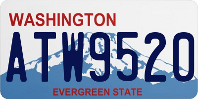 WA license plate ATW9520