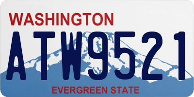 WA license plate ATW9521