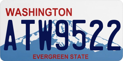 WA license plate ATW9522