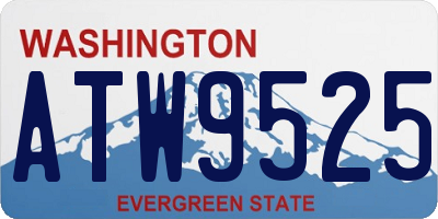 WA license plate ATW9525