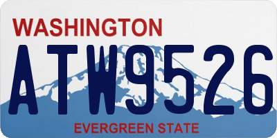 WA license plate ATW9526