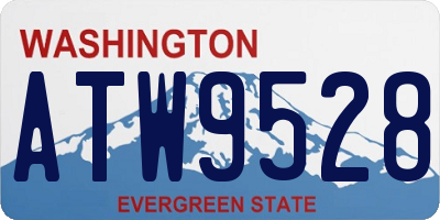 WA license plate ATW9528