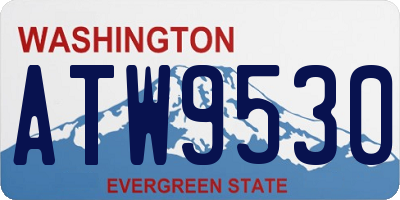 WA license plate ATW9530