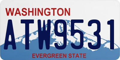 WA license plate ATW9531