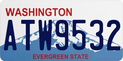 WA license plate ATW9532