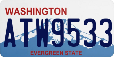 WA license plate ATW9533