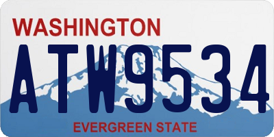 WA license plate ATW9534