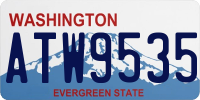 WA license plate ATW9535