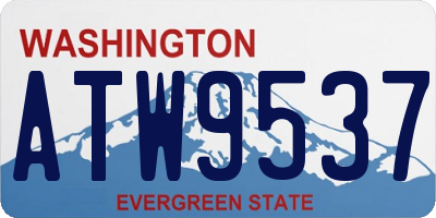 WA license plate ATW9537