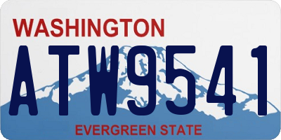 WA license plate ATW9541