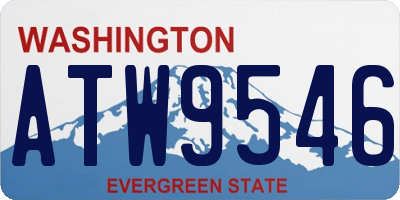 WA license plate ATW9546