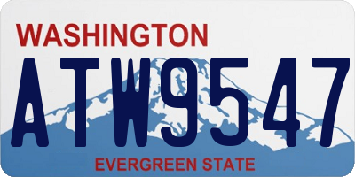 WA license plate ATW9547