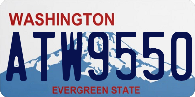 WA license plate ATW9550