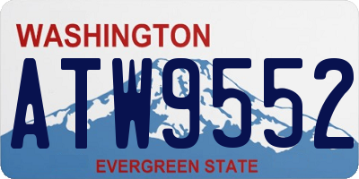 WA license plate ATW9552