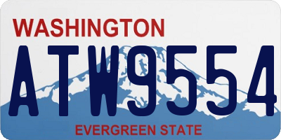 WA license plate ATW9554