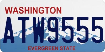 WA license plate ATW9555