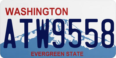 WA license plate ATW9558