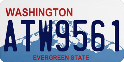 WA license plate ATW9561