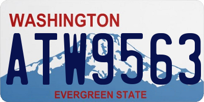 WA license plate ATW9563