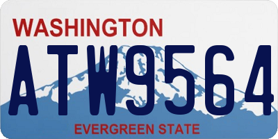 WA license plate ATW9564