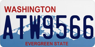 WA license plate ATW9566
