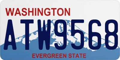 WA license plate ATW9568