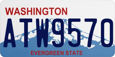 WA license plate ATW9570