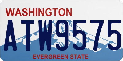 WA license plate ATW9575
