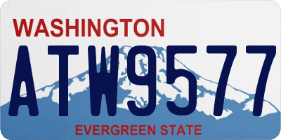 WA license plate ATW9577