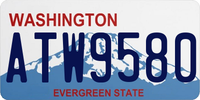 WA license plate ATW9580