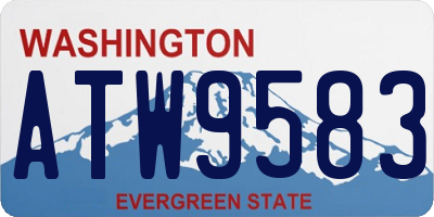 WA license plate ATW9583