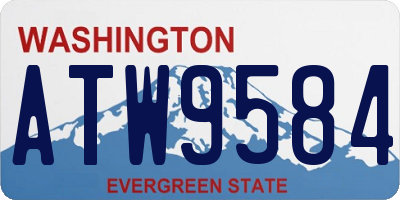 WA license plate ATW9584
