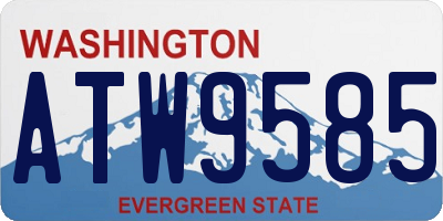 WA license plate ATW9585