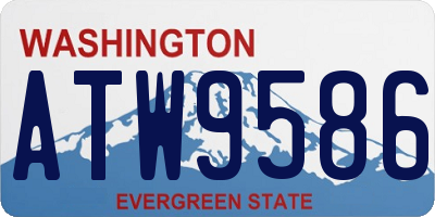WA license plate ATW9586
