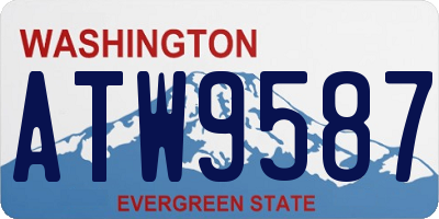 WA license plate ATW9587