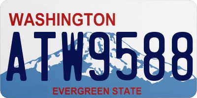 WA license plate ATW9588