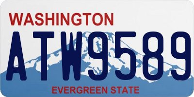 WA license plate ATW9589