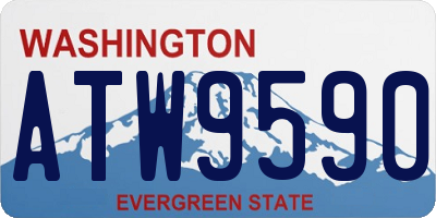 WA license plate ATW9590