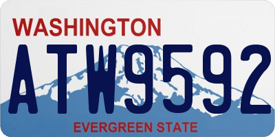 WA license plate ATW9592