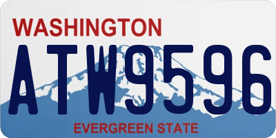WA license plate ATW9596