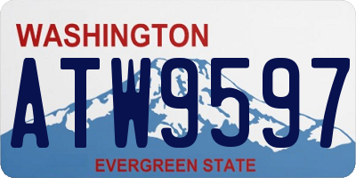 WA license plate ATW9597