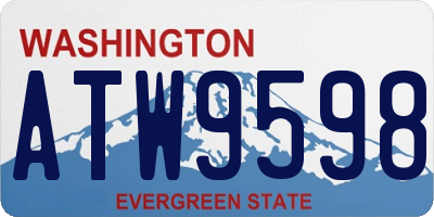 WA license plate ATW9598