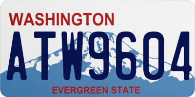 WA license plate ATW9604