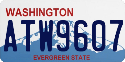 WA license plate ATW9607