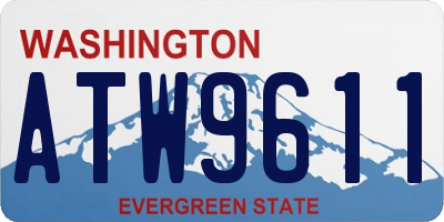 WA license plate ATW9611
