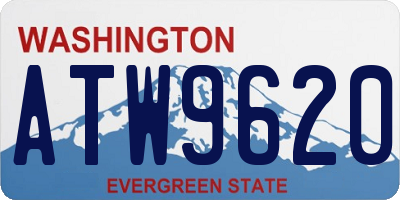 WA license plate ATW9620