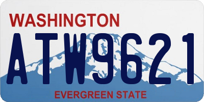 WA license plate ATW9621