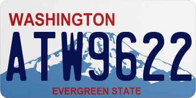 WA license plate ATW9622