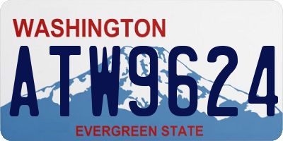 WA license plate ATW9624